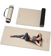 Extra Long &amp; Wide Yoga Mat for Tall Men &amp; Women,76''x32.6''x7mm - High Density TPE Non-Slip Both ...