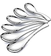 Soup Spoons, AOOSY Stainless Steel 18/10 Korean Spoons, Asian Soup Spoons, 6.3 inches Heavy Duty ...