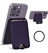 CloudValley Magnetic Leater Card Wallet Stand, MagSafe Wallet &amp; Adjustable Phone Stand Compatible...