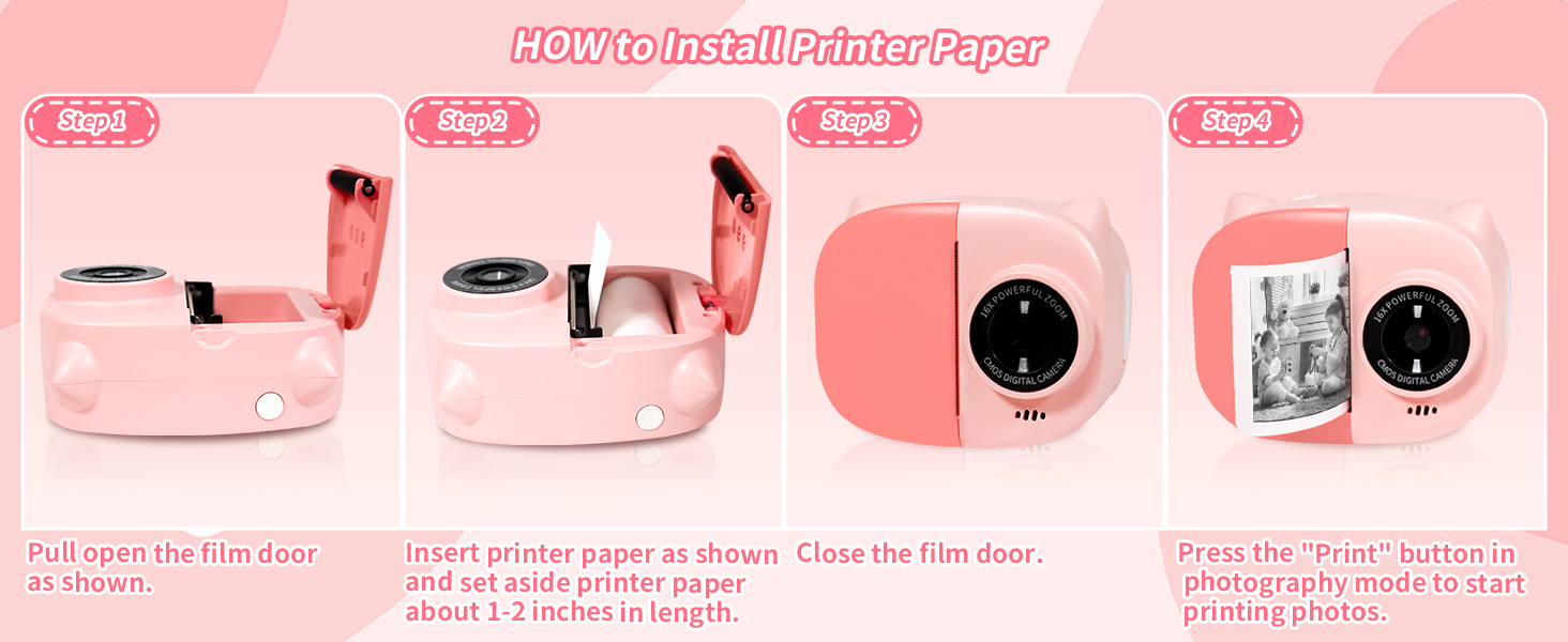 kids instant print camera