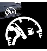YAWUROU Car Gas Cap Sticker, Humorous Waterproof Gas Tank Empty Decal, Self-Adhesive Funny Fuel G...