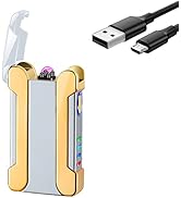 YOZWOO Electric Lighter Rechargeable USB Lighter Double Arc Lighter Plasma Lighter Windproof Flam...