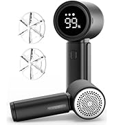 ASNUG Fabric Shaver, Electric Lint Remover, Sweater Shavers to Remove Pilling with 3 Speeds, 6 Le...