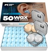 Peace&amp;Quiet PQ Wax Ear Plugs for Sleeping, Swimming - 54 Noise Cancelling Silicone Gel Wax Earplu...