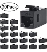 RJ45 Coupler, VANDESAIL Ethernet Coupler, RJ45 Keystone Jack Cat6 Coupler Female to Female (20Pac...