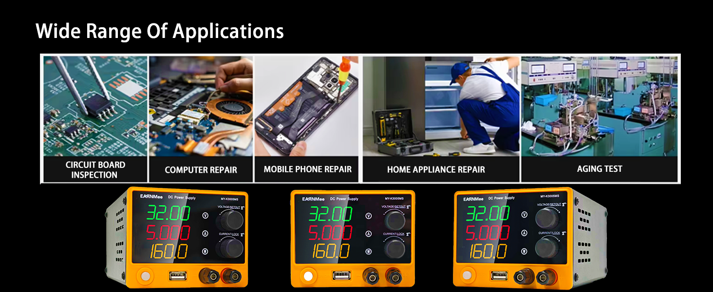 30V 5A Adjustable DC Regulated Lab Bench Power Supply
