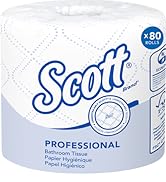 Scott Professional 100% Recycled Fiber Standard Roll Bulk Toilet Paper (13217), 2-Ply, Elevated D...