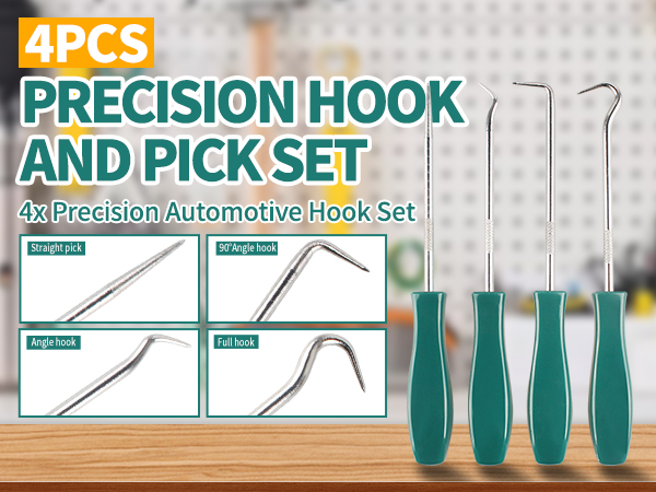Hook and Pick Set with Clip Removal Tool Precision O-Ring Removal Kit Car Auto Oil Seal Mini Hooks