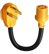 MECMO NEMA 14-50P to L14-30R Generator Transfer Switch Adapter Cord UL Listed, 240V/120V Generato...