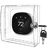 PKLIYH Universal Small Thermostat Lock Box-Thermostat Cover with Key Clear Small Thermostat Guard...