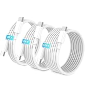 USB C to USB C Cable, 3-Pack [3FT+6FT+10FT] 60W Fast Charging Cord Type C, C to C Cable Fast Char...