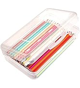 DANRONG Colored Plastic Pencil Box, Large Capacity Pencil Case, Pencil Boxs for Kids Adults, Hard...