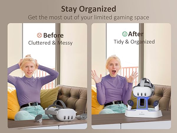 Compared with no charging dock, having a charging dock can help you organize your decives.