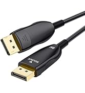 8K Fiber Optic DisplayPort Cable 2.1, 50ft Long Active DP Cable 54Gbps, 8K@60Hz, 4K@240Hz, 2K@360...