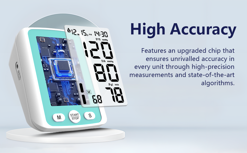 Upper Arm Blood Pressure Monitor for Home Use