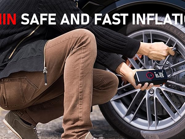 portable tire inflator for car