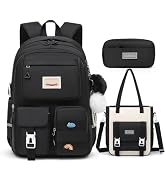 Alrisg Girls Backpack Student Laptop Book Bag with Multiple Pockets for Teen Kids Elementary Midd...