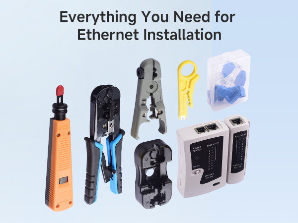 Cable Matters 7-in-1 Network Tool Kit with RJ45 Ethernet Crimping Tool, Punch Down Device
