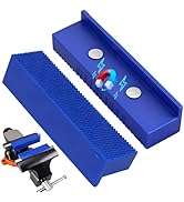 2-Piece 4.5" Magnetic Vise Jaw Pads, TPU Soft Jaw Covers with Waffle Surface, Non-Marring Protect...