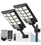 Solar Street Lights Outdoor Waterproof, 20000LM 6500K LED Motion Sensor Lights, Dusk to Dawn Sola...