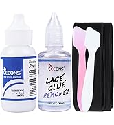 2 Bottles Glue Set-Lace Wig Glue for Hair Replacement, Invisible Bonding Glue for Lace Wig Closur...