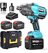 3/4 in. Cordless Impact Wrench Set 2000Nm, 1475ft-lbs High Torque Brushless Power Impact Gun 1/2‘...
