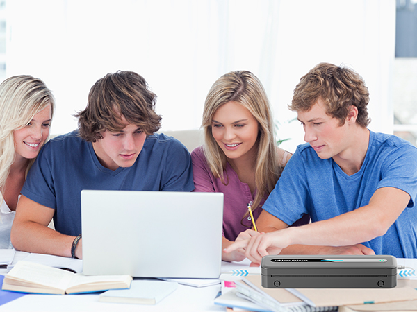 portable printers wireless for travel thermal bluetooth inkless 300dpi M832 phone laptop compact