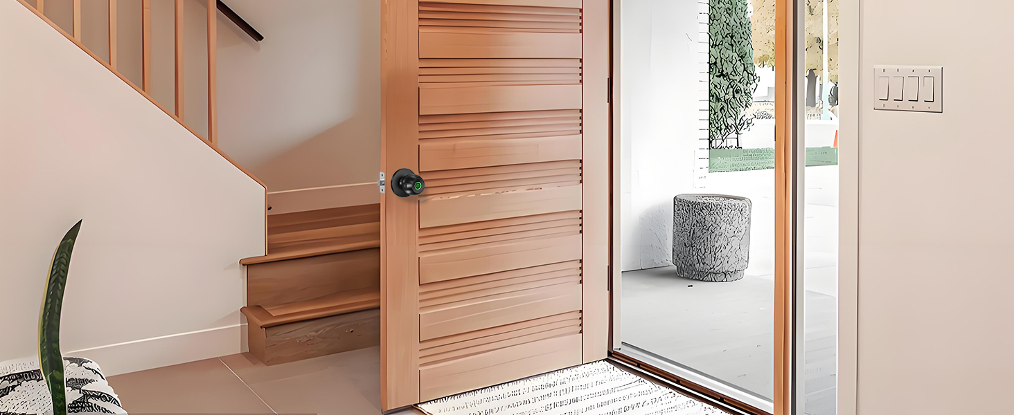 Biometric Door Knob with Lock for Bedroom