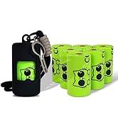 COOCAT Dog Poop Bags with Dispenser &amp; Holder, Guaranteed Leak Proof, Unscented Extra Thick Heavy ...