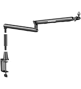 HOSONGIN Microphone Boom Arm,Boom Arm Mic Stand with 3/8 To 5/8 Screw,Boom Arm for Voice-Over, Ga...
