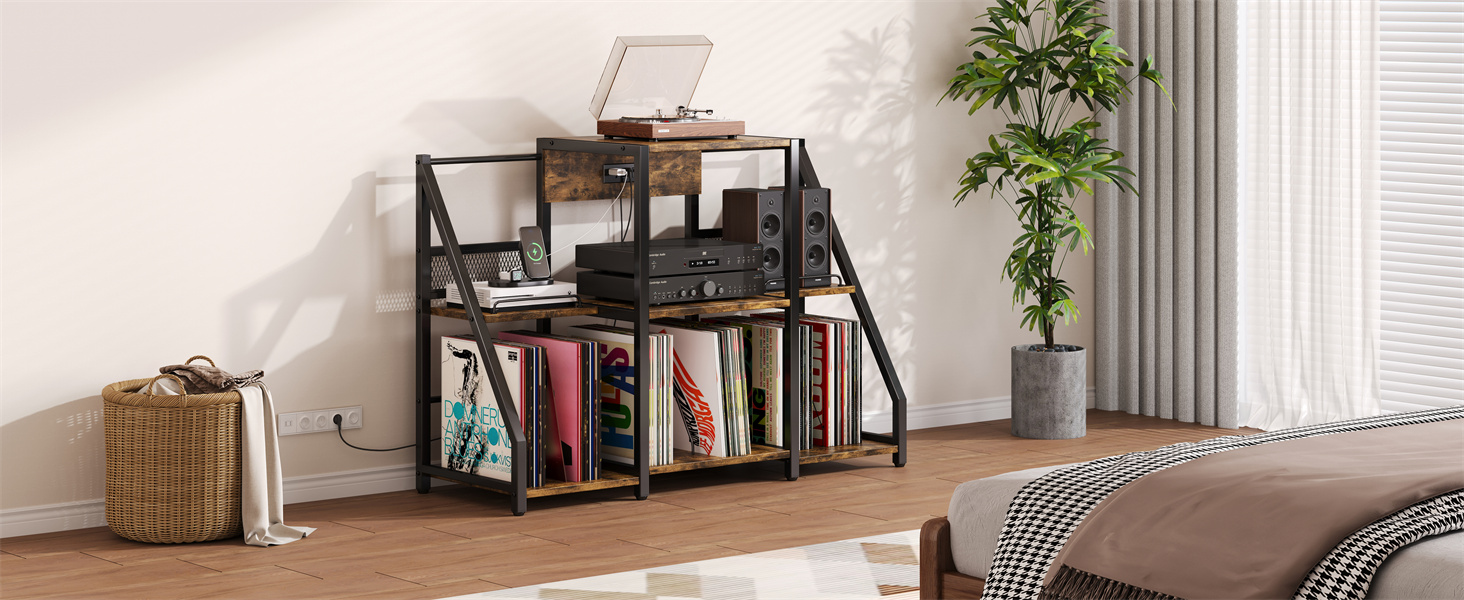 Vinyl record storage cabinets