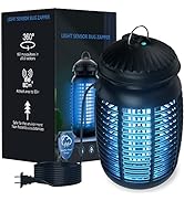 Bug Zapper with Light Sensor, Mosquito Zapper Outdoor 4200V Electric Insect Killer, Waterproof Mo...