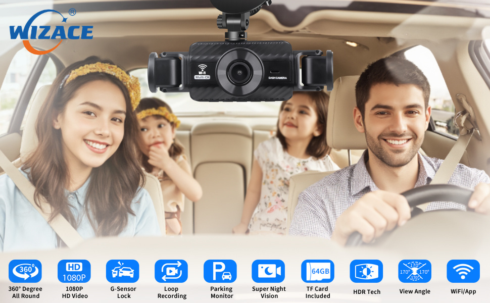 dash cams front and rear with night vision -12