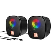 MELOGAGA Computer Speakers for Desktop, USB Powered PC Speaker with Loud Stereo Sound, Volume Con...