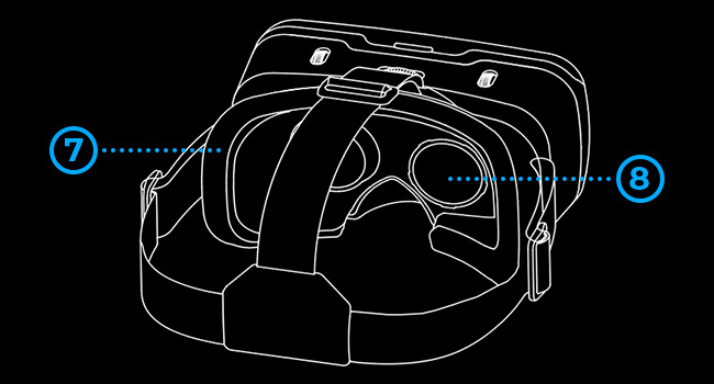 Kiiroo VR Headset, Glasses-Friendly, iPhone, Android &amp; Windows, 5.5"-7.2", Fixed Focus, 360 Video