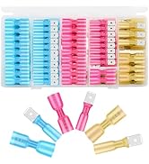 Chanzon Spade Connectors Kit Quick Disconnect 22-18,16-14,12-10AWG Heat Shrink Male &amp; Female 1/4"...