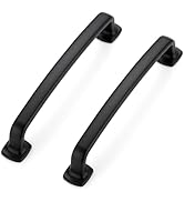 Ravinte Decor 10 Pack Black Cabinet Handles - 5 Inch Arch Pulls Matte Black Kitchen Cabinet Handl...