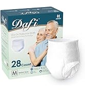 DAFI Adult Incontinence Underwear for Women &amp; Men, M/28 Count Overnight Bladder Control Underwear...