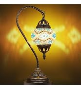 Marrakech Tiffany Lamp Morrocan Table Lamp with Vintage Style, Handmade Turkish Mosaic Lamps with...