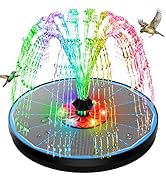GAIZERL Solar Bird Bath Fountain,Upgrade 3.5W Glass Panel Solar Fountain with 2200mAh Backup Batt...