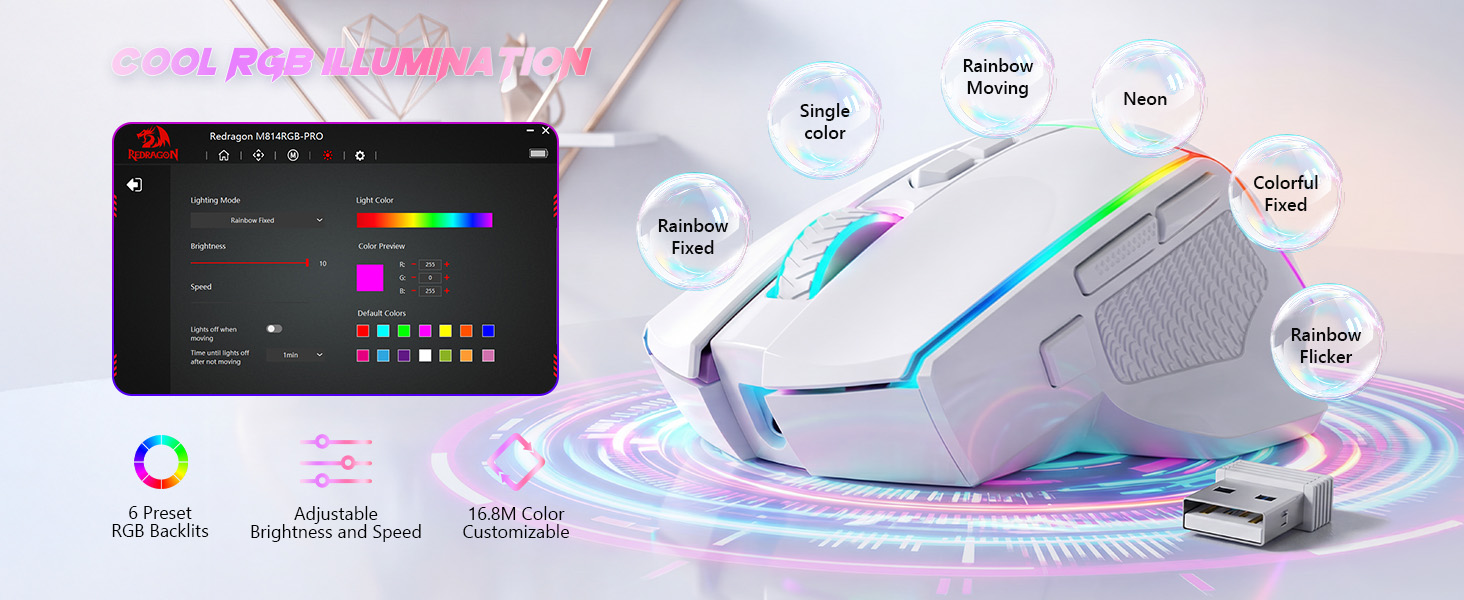 M814W RGB Backlit