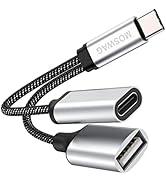 MOSWAG USB C OTG Adapter USB Type C Splitter with USB C Female and USB A Female Compatible with C...