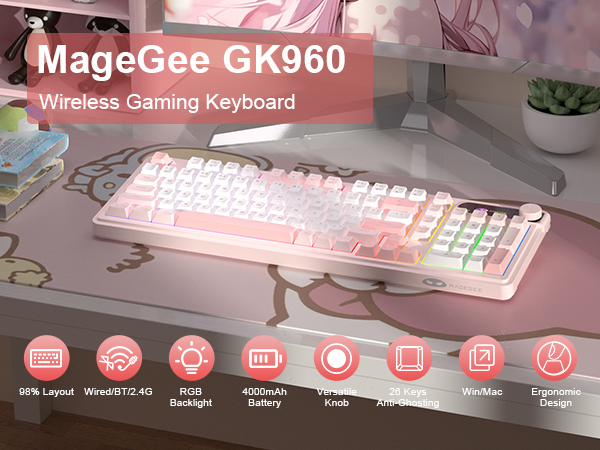 MageGee GK960 Wireless Gaming Keyboard