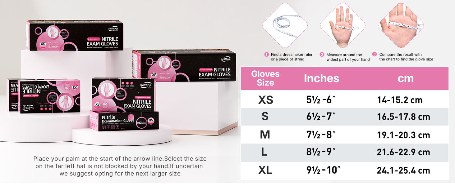 Pink Nitrile Gloves