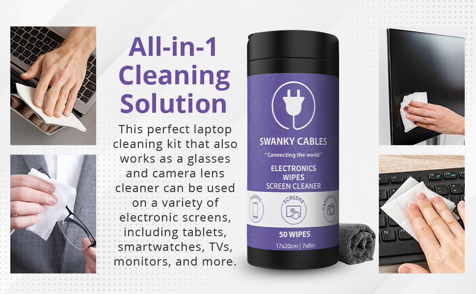 Swanky cables wipes electronics cleaning kit