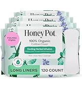The Honey Pot Company - 120ct - Herbal Long Panty Liners for Women - Infused w/Essential Oils for...