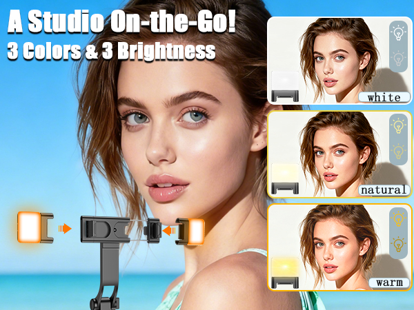 selfie stick, tripod, light