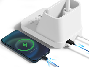 desk lamp with USB charging port