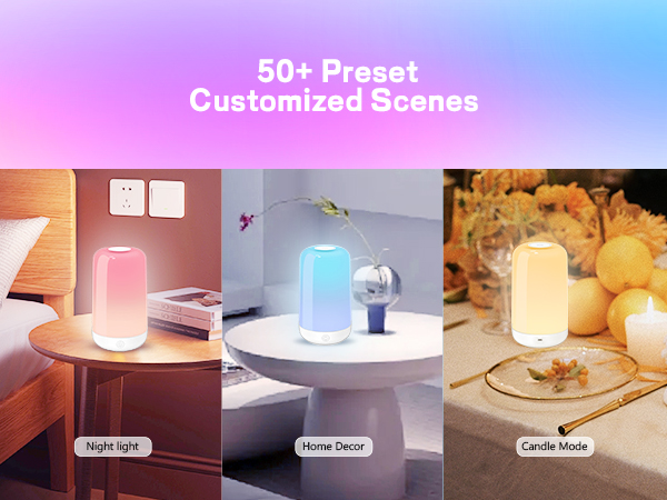 small bedside table touch lamp