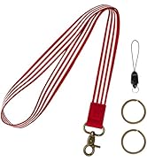YANTHKEY Vertical-Stripe Long Neck Lanyard - Stylish &amp; Versatile Design for Phones, Earbuds, ID B...